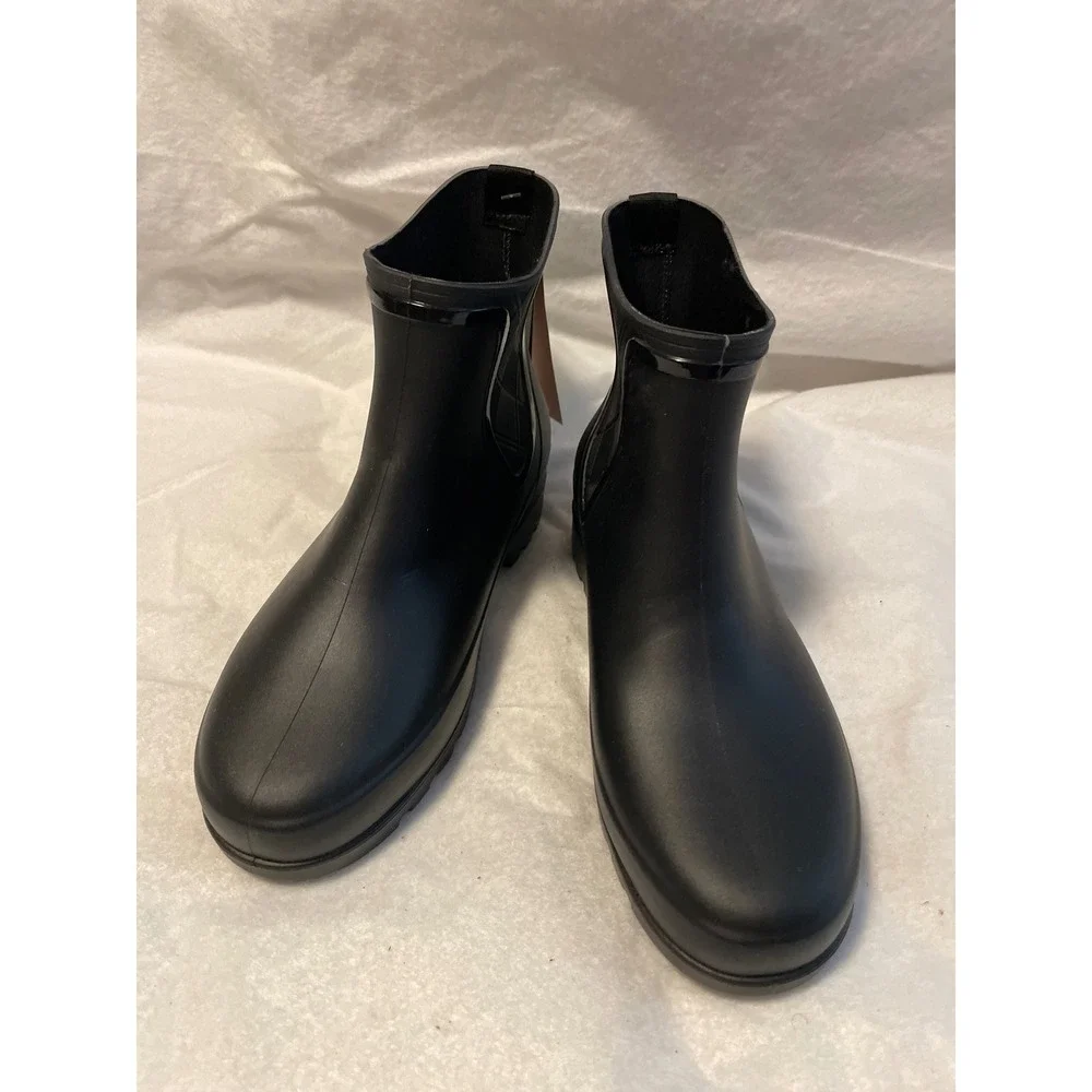 Kamik Heidi Women Black Waterproof Chelsea Rain Boots Size 7 Made in Canada NEW